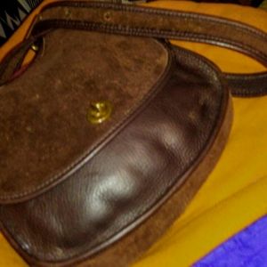 Vintage Chocolate Suede Coach Purse